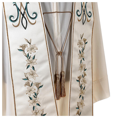 Marian stole, satin embroidery, 100% polyester Gamma 6