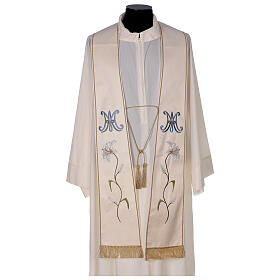 Marian stole, machine embroidery, 100% polyester Gamma