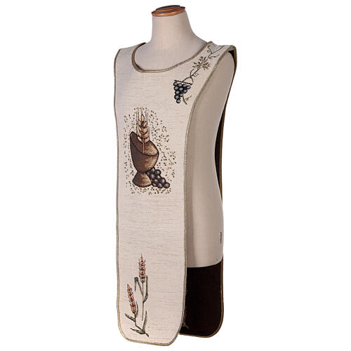 Scapulaire calice branches de vigne Première Communion h 80 cm coton 6