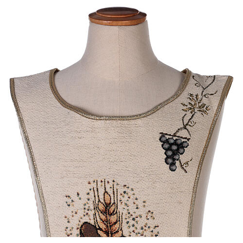 Scapolare calice tralci prima comunione h 80 cm cotone 4