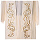 Elfenbeinfarbige bestickte Stola aus Polyester mit Sankt Joseph und vergoldetem IHS Symbol s3