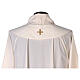 Embroidered stole, Saint Joseph and golden IHS, ivory polyester s7