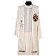 Colored liturgical stole with St Joseph 100% polyester s1