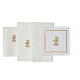 Set of 4 altar linens, silk, cotton and viscose, Chi-Rho s3