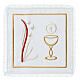Altar linens of silk, cotton and viscose, set of 4, chalice embroidery s1