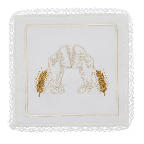 Servizio per Liturgia 4 pz spighe pane lino cotone viscosa 1