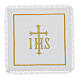 Set of 4 altar linens, silk, cotton and viscose, JHS s1