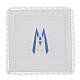 Kelchwäsche-Set, Marienmonogramm MA als Stickerei, aus Seide, Baumwolle und Viskose – 4-teilig s1