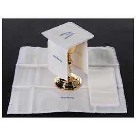 Altar mass linens 4 pcs MA silk cotton viscose