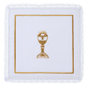 Kelchwäsche-Set, Kelch-Symbol als Stickerei, aus Seide, Baumwolle und Viskose – 4-teilig