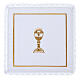Conjunto de altar seda algodão viscose cálice dourado 4 peças s1