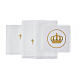 Set of 4 altar linens, silk, cotton and viscose, crown s3