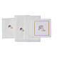 Set of 4 altar linens, silk, cotton and viscose, JHS with raisin s3