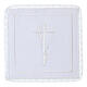 Altar linens of cotton, linen and viscose, set of 4, white cross embroidery s1