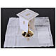 Set of 4 altar linens with Chi-Rho, linen cotton and viscose s2