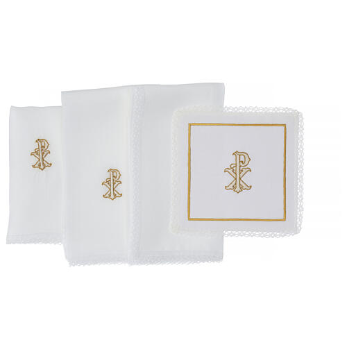 Altar linens for Liturgy XP linen cotton viscose 4 pcs 3