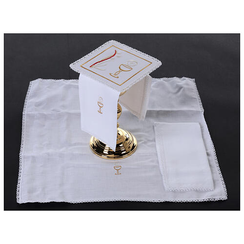 Liturgy linen service Chalice 4 pcs linen cotton viscose 2