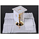 Set of 4 altar linens with golden chalice, linen cotton and viscose s2