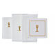 Altar cloth set chalice gold linen cotton viscose 4 pcs s3