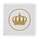 Set of 4 altar linens with crown, linen cotton and viscose s1