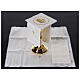 Mass altar cloth set with crown 4 pcs linen cotton viscose s2