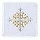 Servizio per Liturgia croce ricami floreali lino cotone viscosa 4 pz s1