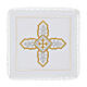 Altar service linens cross gold silver cotton viscose 4 pcs s1