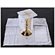 Altar service linens cross gold silver cotton viscose 4 pcs s2