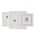 Altar linens set with alpha omega and Chi-Rho, silk cotton and viscose, set of 4 s3