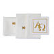 Altar cloth set alpha omega gold 4 pcs silk cotton viscose s3