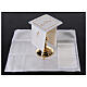 Altar linens of silk, cotton and viscose, set of 4, golden ear of wheat s2