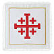 Altar linens of silk, cotton and viscose, set of 4, Jerusalem cross embroidery s1