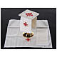 Altar linens of silk, cotton and viscose, set of 4, Jerusalem cross embroidery s2