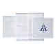 Altar cloths for mass silver cross MA 4 pcs silk cotton viscose s3