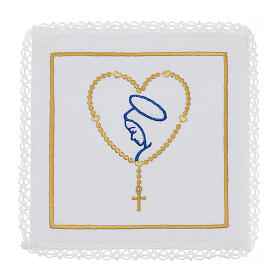Servicio para Liturgía corazón oro María 4 piezas hilo algodón viscosa