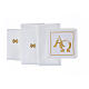 Altar set of 4 linens, Alpha and Omega, linen cotton and viscose s3