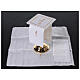 Altar set of 4 linens, golden ear of wheat, linen cotton and viscose s2