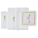 Altar set of 4 linens, golden ear of wheat, linen cotton and viscose s3
