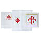 Servizio da altare croce Gerusalemme 4 pz lino cotone viscosa s3