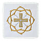 Set of altar linens with cross and thorn crown, cotton, linen and viscose s1