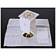 Set of altar linens with cross and thorn crown, cotton, linen and viscose s2