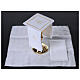 Set of altar linens with white dove, cotton, linen and viscose s5