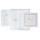 Set of altar linens with white dove, cotton, linen and viscose s6