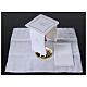 Altar cloths set white dove 4 pcs linen cotton viscose s5
