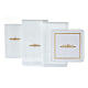 Set of altar linens with golden wheat and grapes, cotton, linen and viscose s3