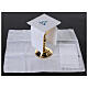 Altar cloth set MA cross 4 pcs linen cotton viscose s2