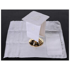 Altar cloth set cross of Aquileia linen cotton viscose 4 pcs