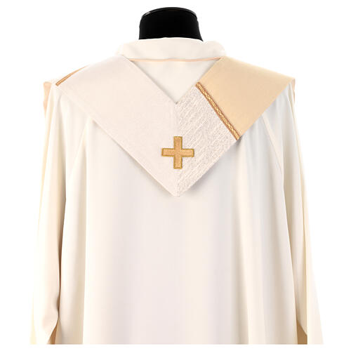Priest stole with patchwork and golden details by Atelier Sirio 17