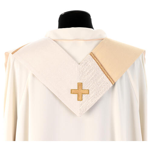 Priest stole with patchwork and golden details by Atelier Sirio 19