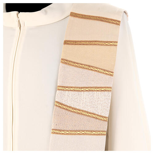 Priestly stole patchwork with golden edges Atelier Sirio 7